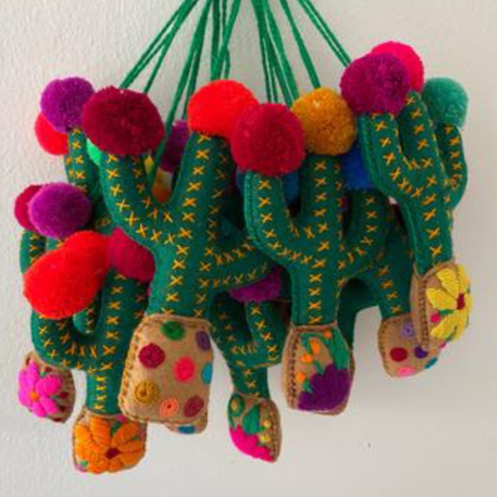 Handmade cactus ornaments 🌵
